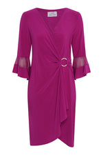Debby Flutted Sleeve Wrap Dress