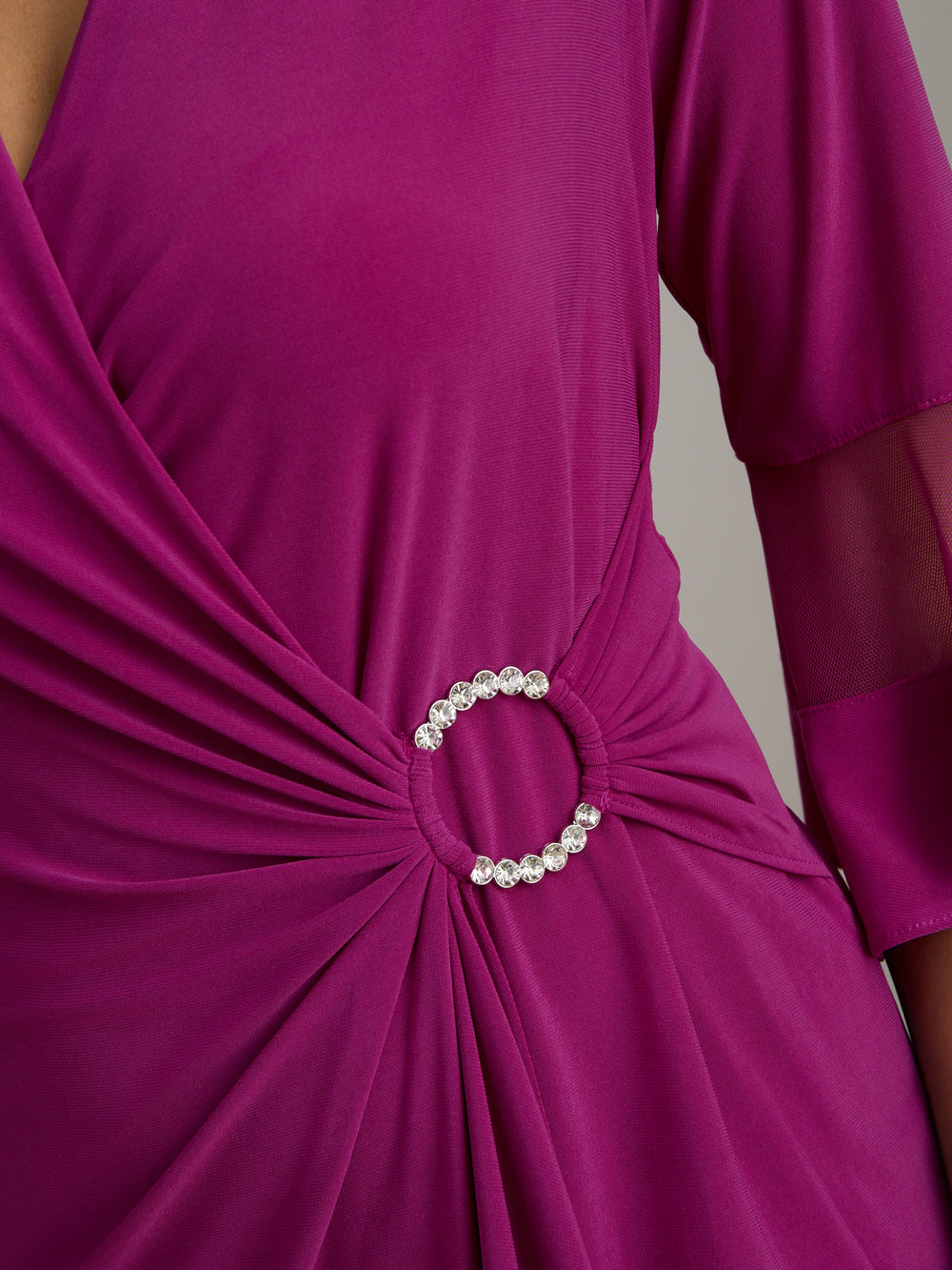 Debby Flutted Sleeve Wrap Dress