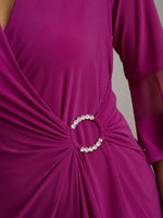 Debby Flutted Sleeve Wrap Dress