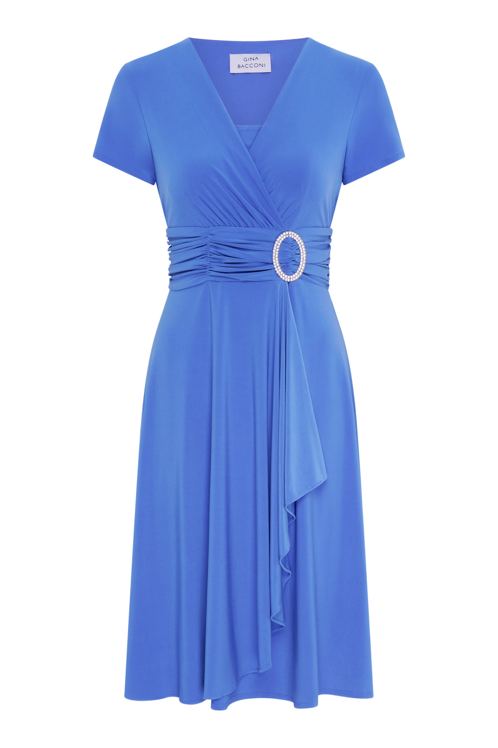 Deborah Jersey Dress With Diamonte Trim