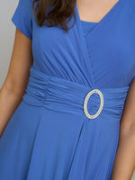 Deborah Jersey Dress With Diamonte Trim