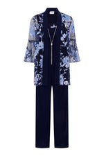Dorris Three Piece Trouser Suit With Embroidered Jacket