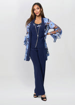 Dorris Three Piece Trouser Suit With Embroidered Jacket