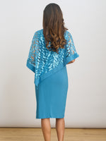 Darlene Embroidered Cape Dress