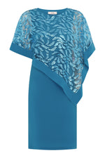 Darlene Embroidered Cape Dress