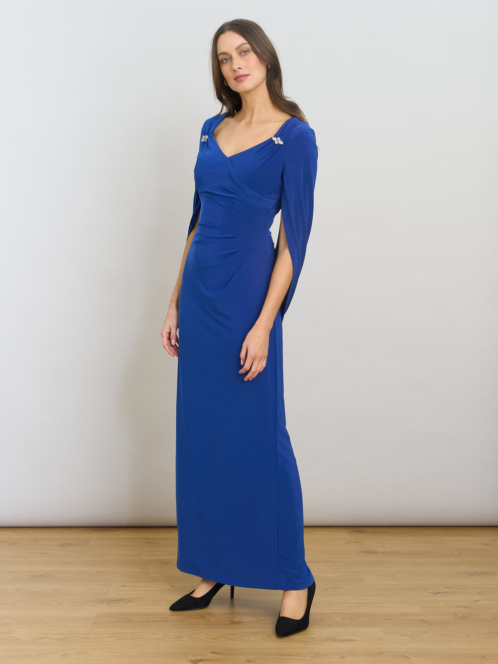 Jenna Draped Back Shoulder Maxi Dress