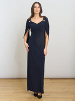 Jenna Draped Back Shoulder Maxi Dress
