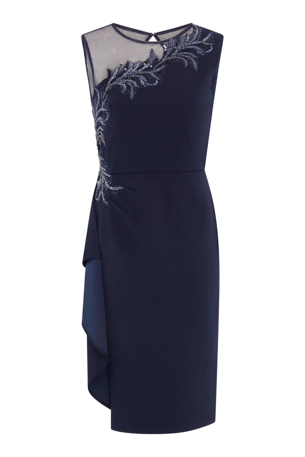 Eden Crepe Dress With Beading Detail
