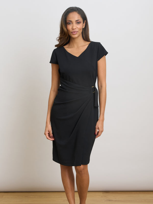 Dita Wrap Skirt Crepe Dress