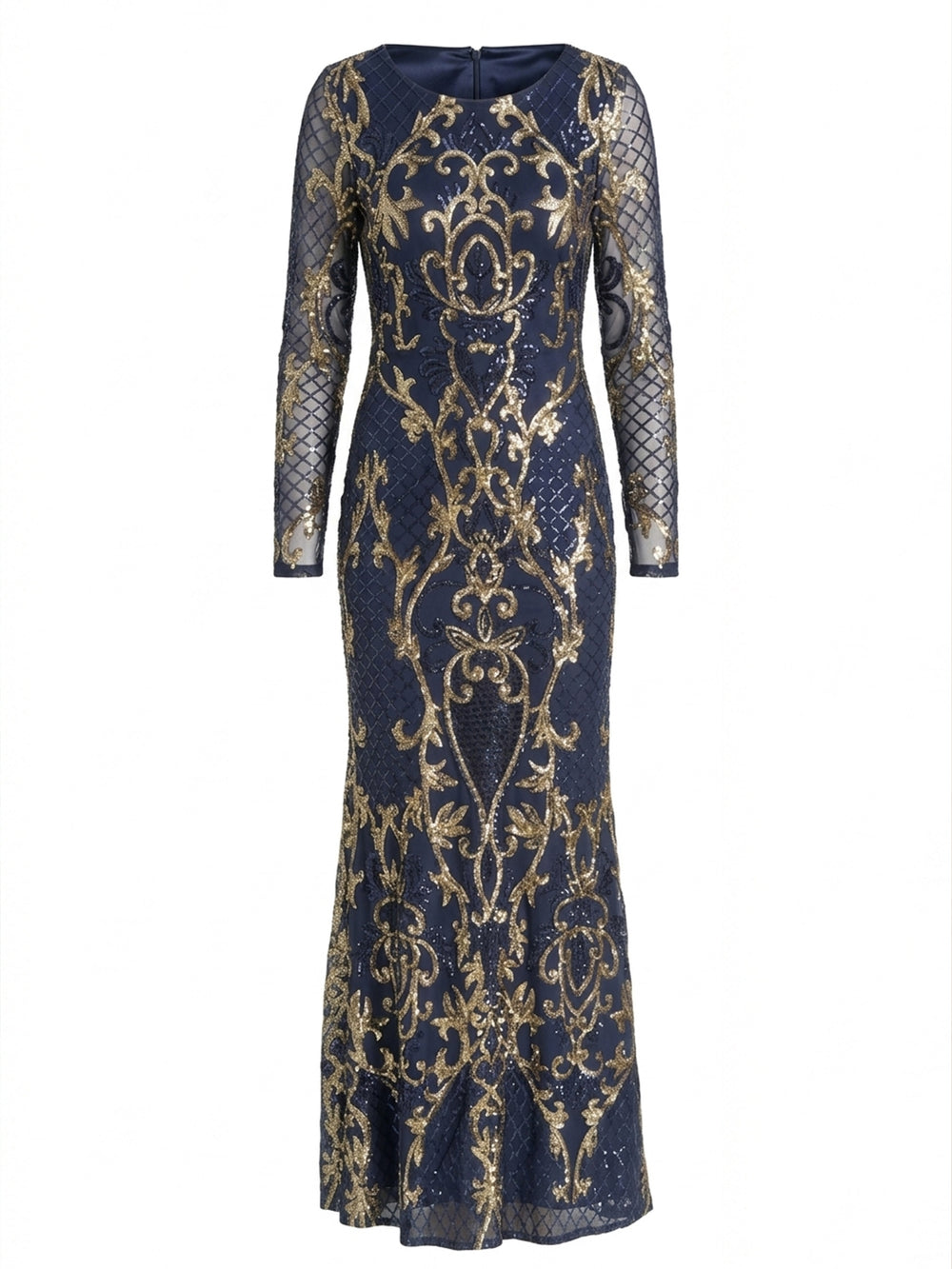 Electra Long Sleeve Beaded Maxi Dress