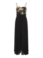 Fannie Black And Gold Chiffon Jumpsuit