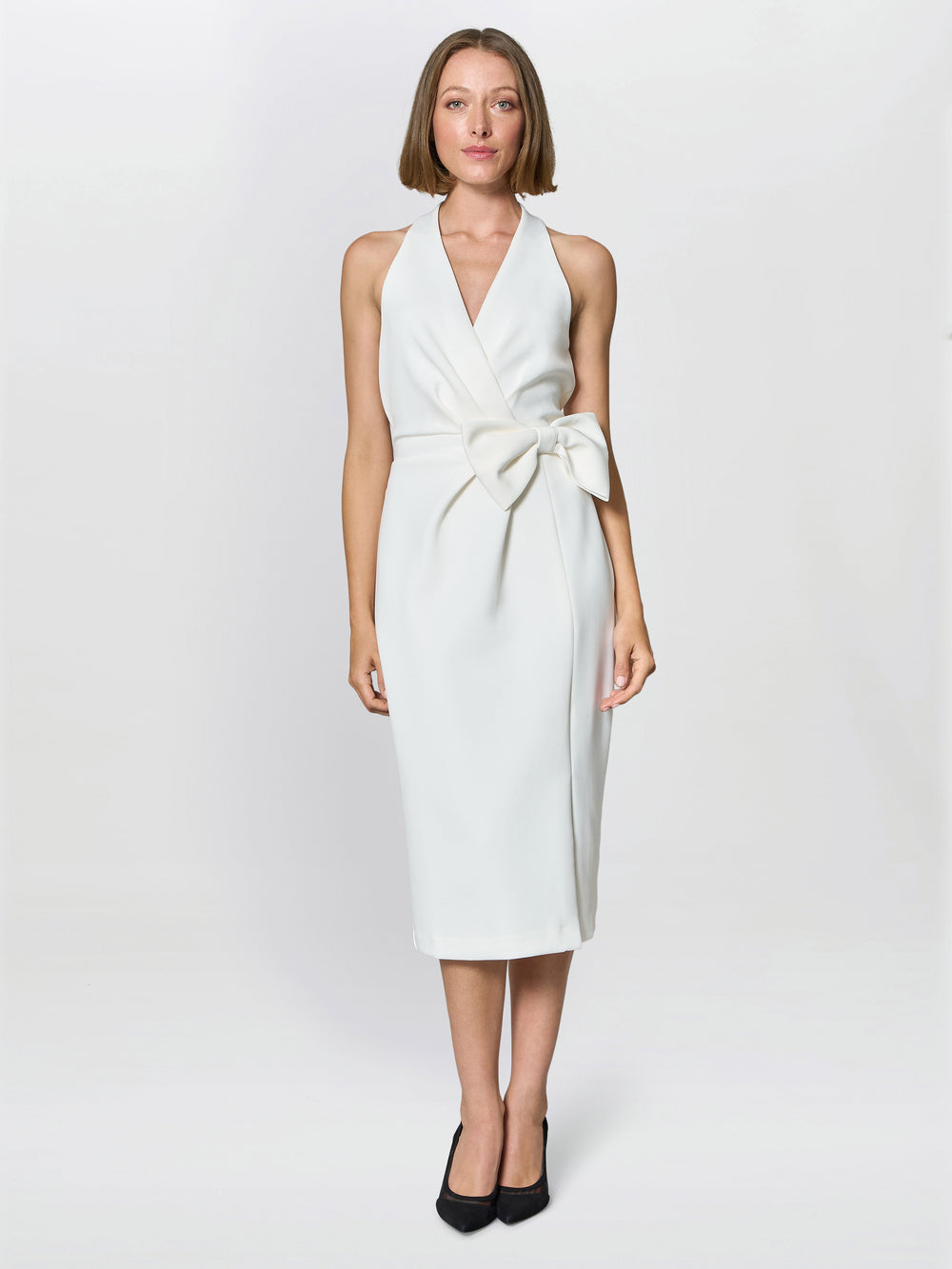 Elliana Bow Detail Midi Dress