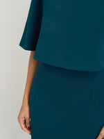 Gillian Chiffon Cape Dress