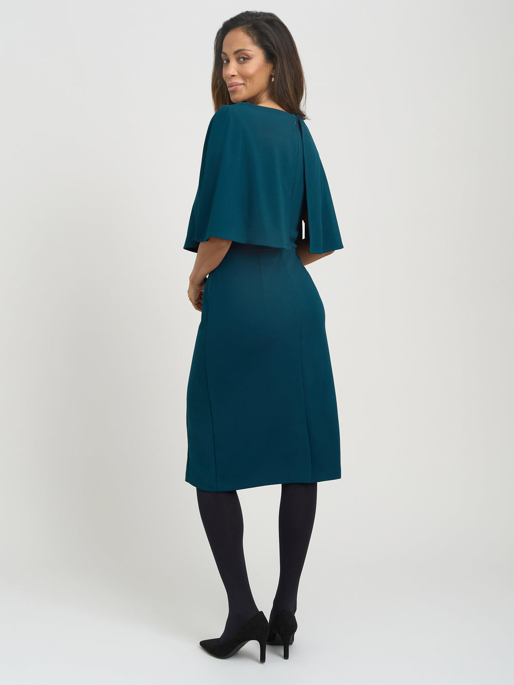 Gillian Chiffon Cape Dress
