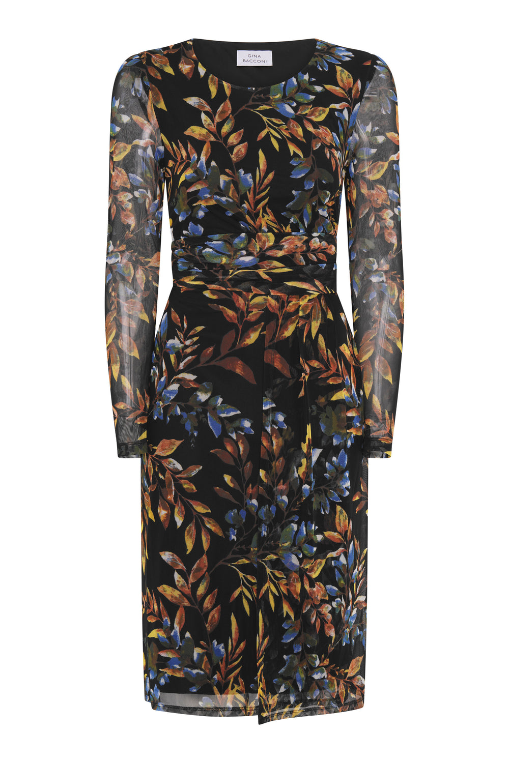 Giordana Floral Mesh Midi Dress
