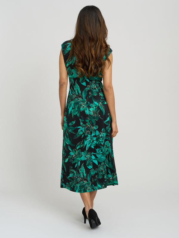 Hatty Floral Cowl Neck Midi Dress