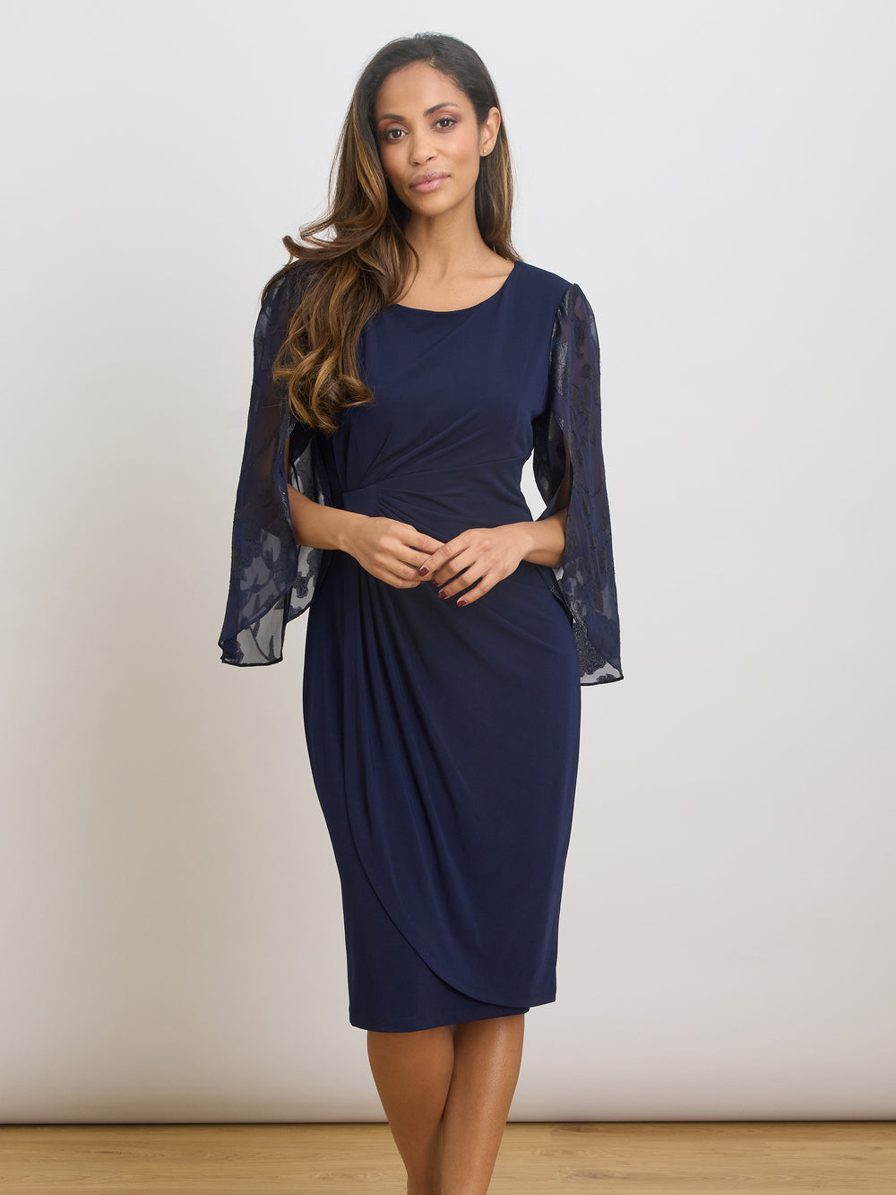 Helene Lace Sleeve Dress
