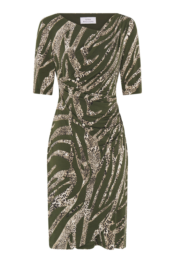 Hettie Animal Print Jersey Dress
