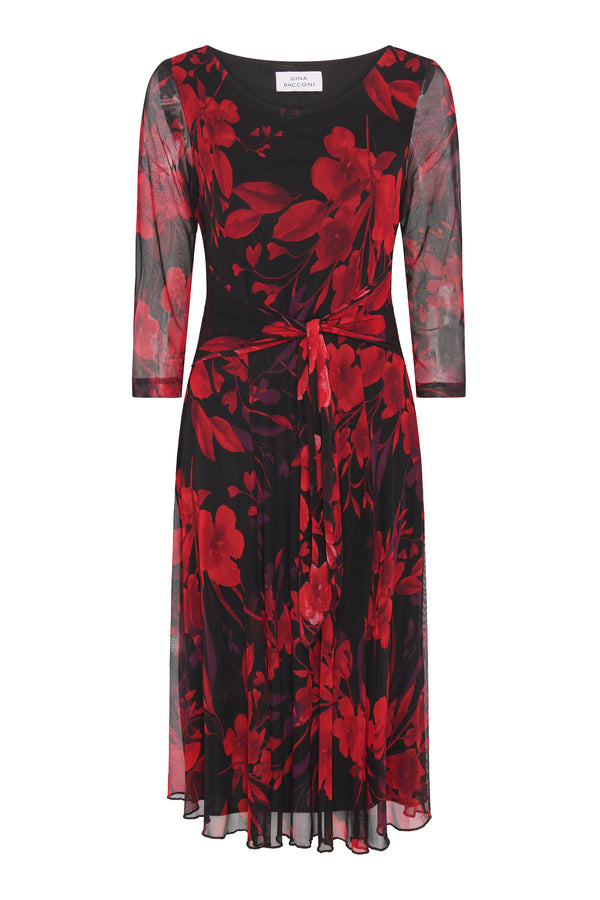 Honey Pleated Floral Dress