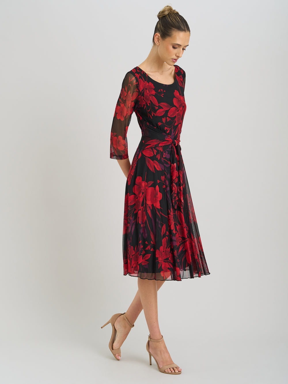 Honey Pleated Floral Dress