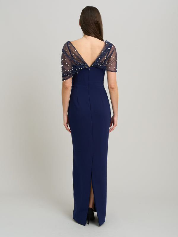 Irma Asymmetrical Neckline Maxi Dress