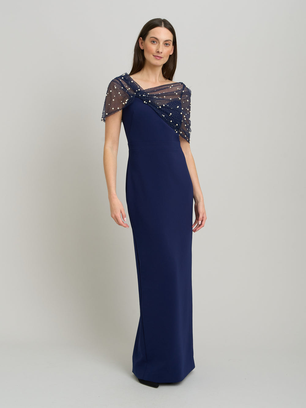 Irma Asymmetrical Neckline Maxi Dress