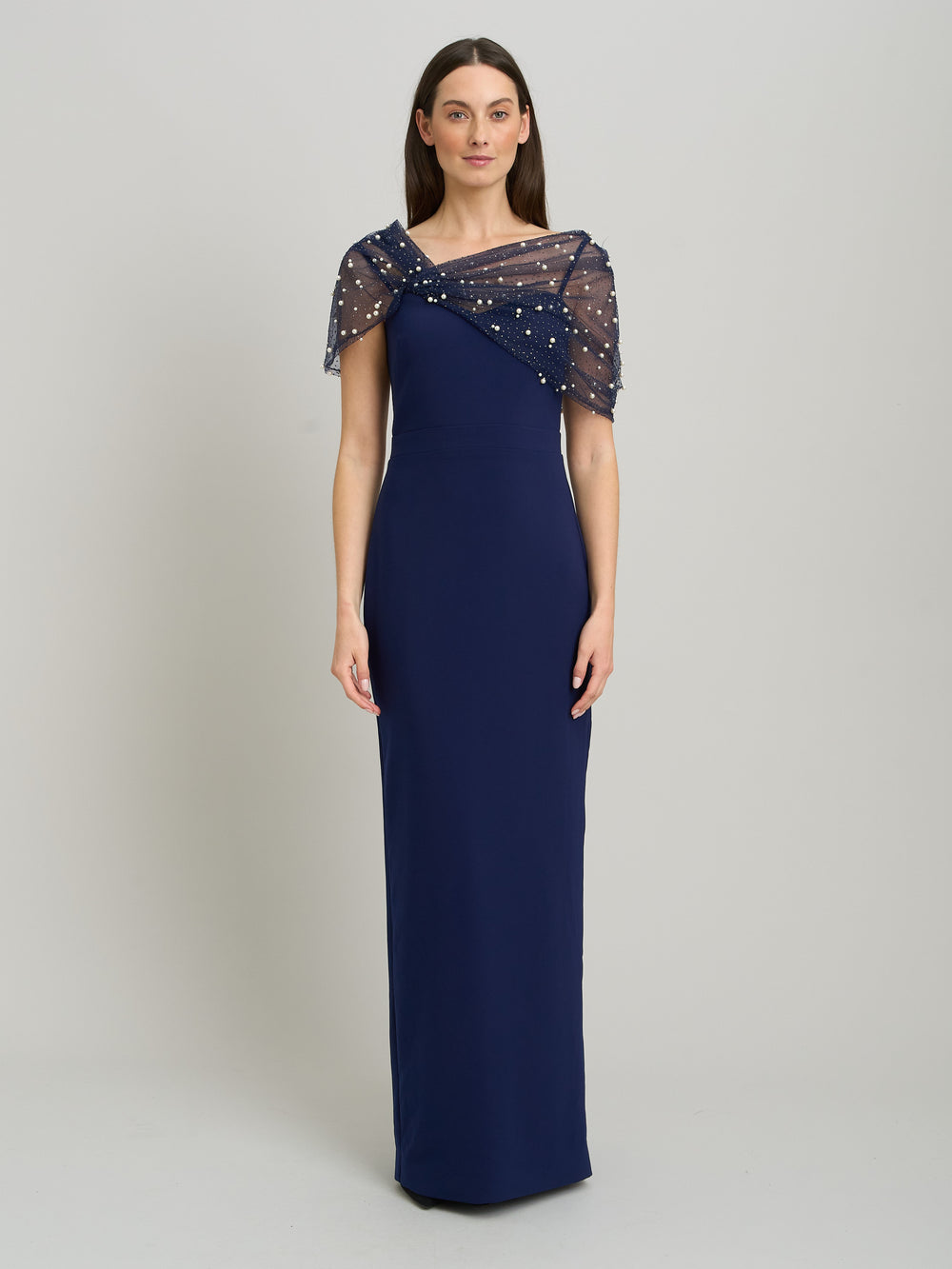 Irma Asymmetrical Neckline Maxi Dress