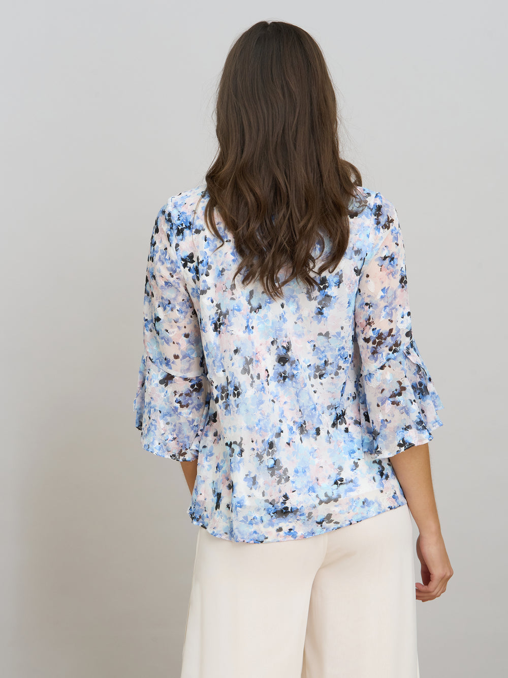 Jacklyn Floral Layered Chiffon Top
