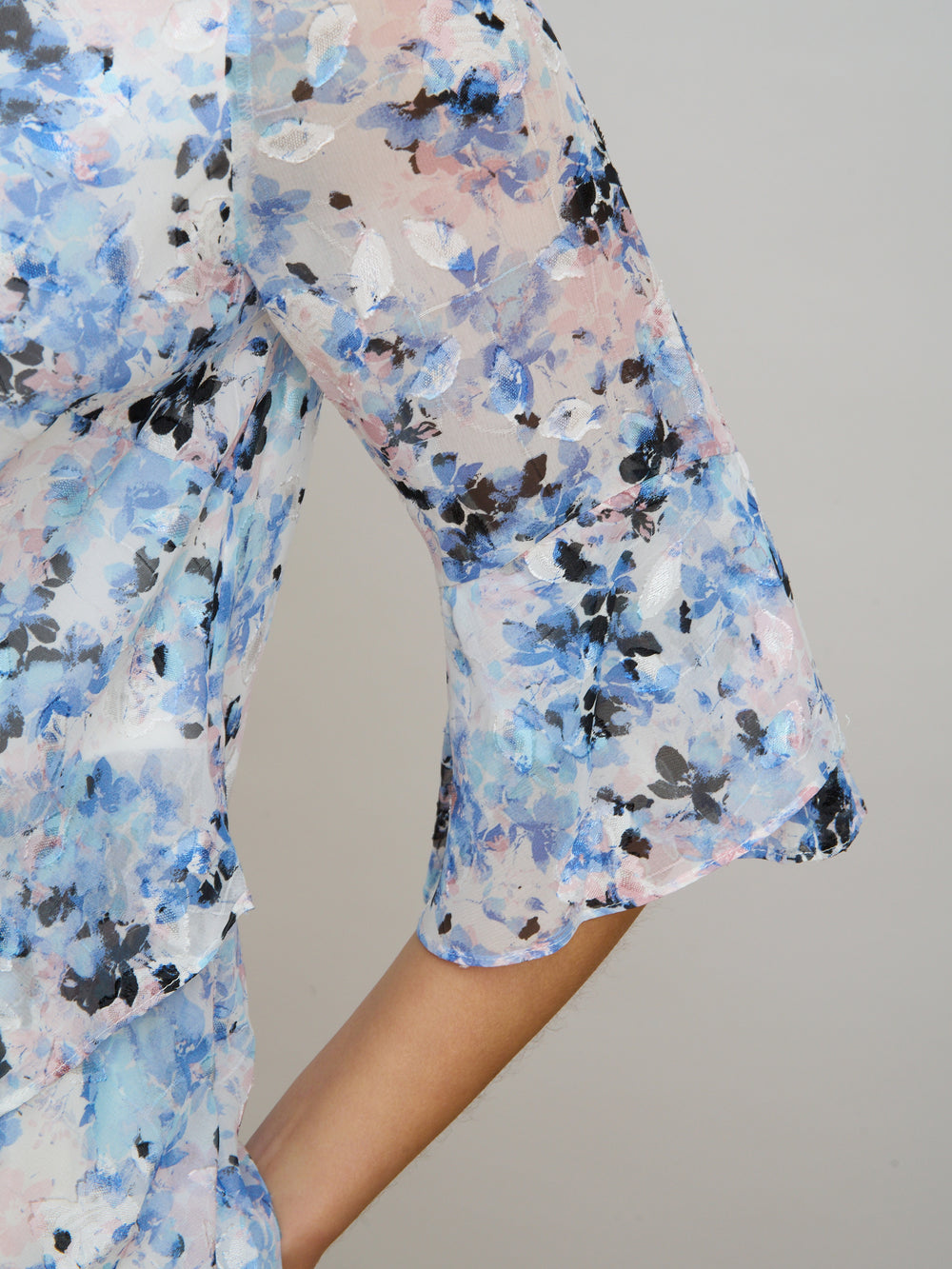 Jacklyn Floral Layered Chiffon Top