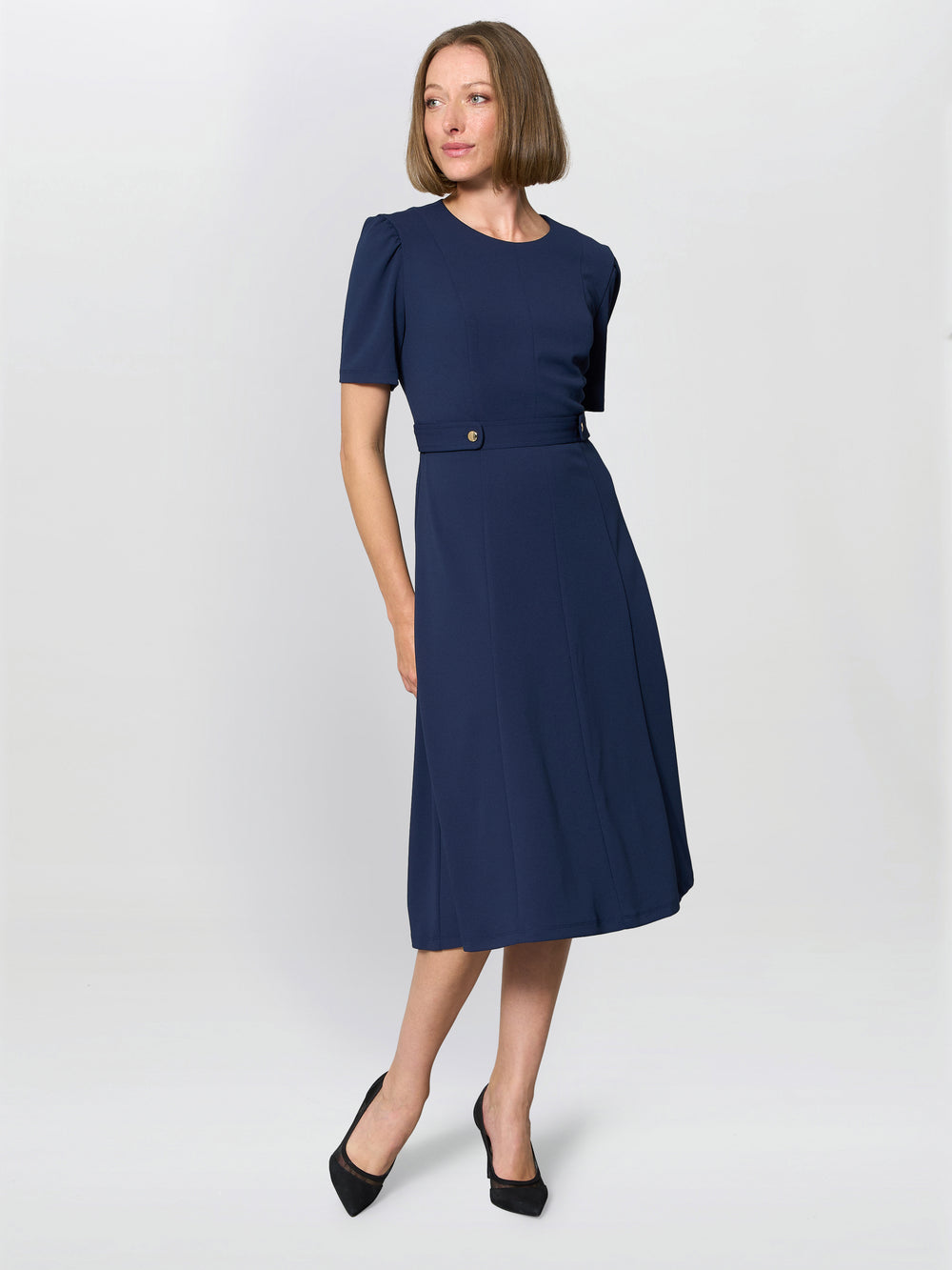 Mel Fit And Flare Midi Dress