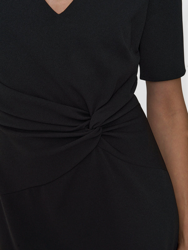 Kiara V Neck Twist Midi Dress