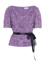 Kitty V Neck Lace Blouse