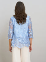 Kirsten Embroidered Blouse With Scallop Detail