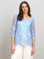 Kirsten Embroidered Blouse With Scallop Detail