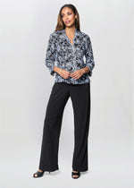 Lanette Embroidered Blouse With Scallops