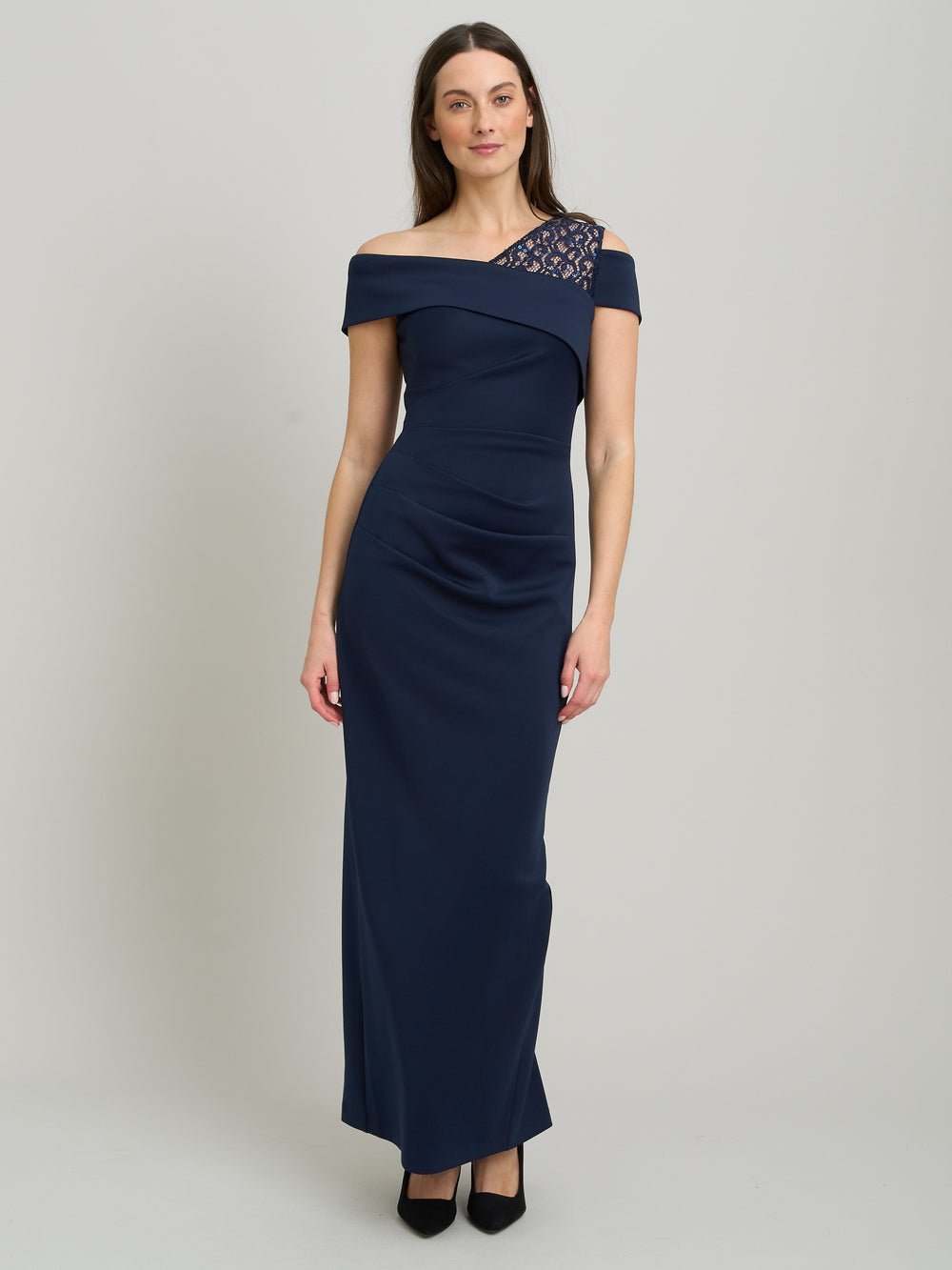 Mandie One Shoulder Lace Detail Maxi Dress