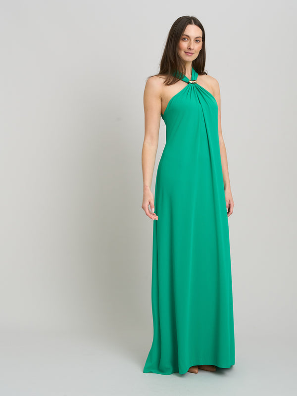 Marcie Chiffon Tie Neck Maxi Dress