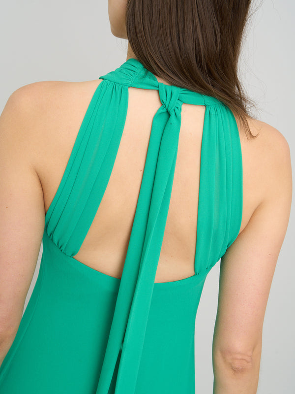 Marcie Chiffon Tie Neck Maxi Dress