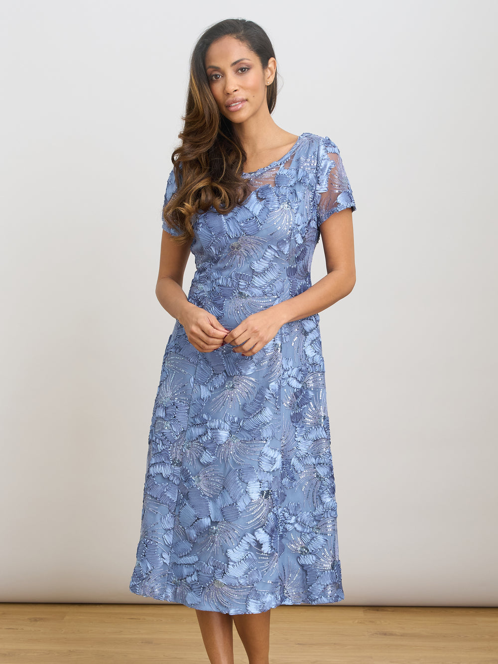 Masha Soutache Lace Midi Dress Gina Bacconi Masha Soutache Lace Midi Dress Gina Bacconi