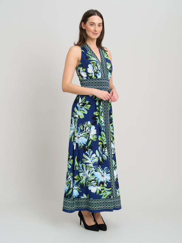 Marisa V Neck Sleeveless Maxi Dress