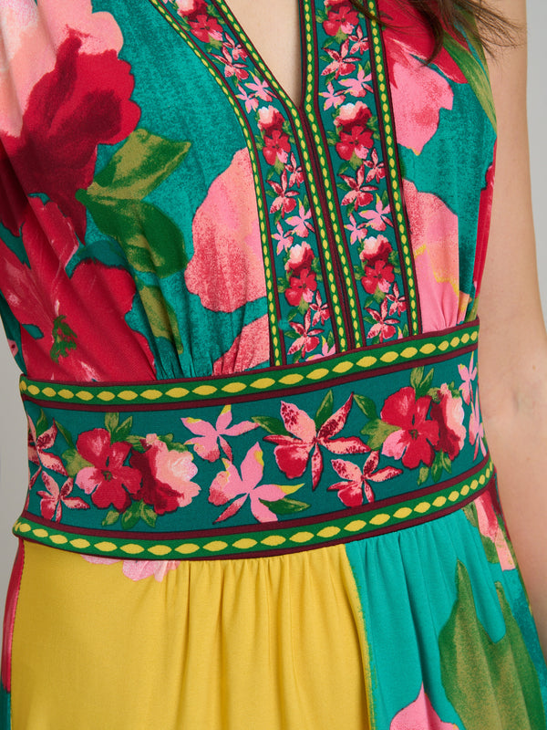 Marta V Neck Sleeveless Maxi Dress