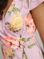 Marlena Cap Sleeve Ruffle Print Dress