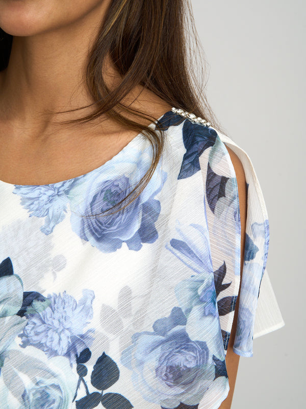 Morgan Midi Printed Tiered Chiffon Dress