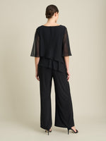 Monnie Jersey Jumpsuit With Chiffon Bodice