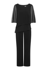 Monnie Jersey Jumpsuit With Chiffon Bodice