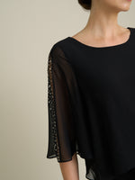Monnie Jersey Jumpsuit With Chiffon Bodice