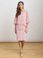 Myleene Layered Chiffon Overlay Dress