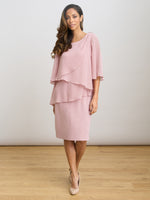 Myleene Layered Chiffon Overlay Dress