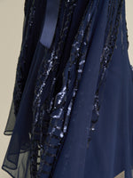Monique Embroidered Sequin Godet Maxi Dress