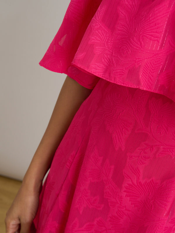 Milly Jacquard Metallic Thread Dress